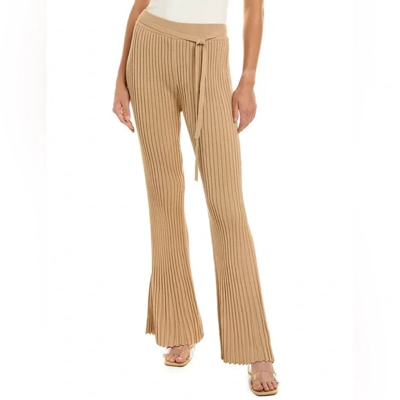⭐️NEW⭐️ENA PELLY -Macy Knit Pant In Beige -Size Medium •Retails $308USD - Picture 2 of 13